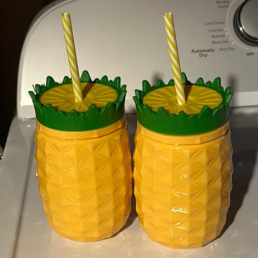 Yellow and Green Pineapple Disposable Tableware